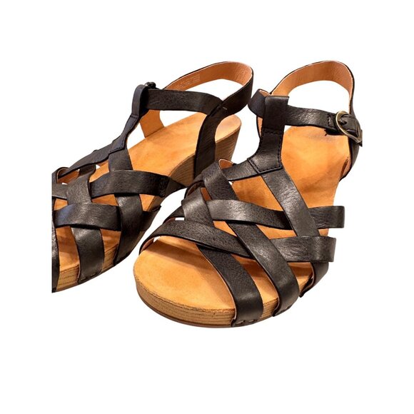 Dansko Tinley Fisherman Wedge Sandal Size 40 US 9.5/10 Black NWOB Comfort Suppor - Picture 5 of 9